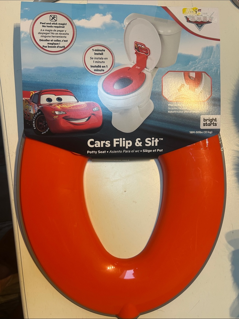 Bright Starts Cars Flip & Sit Red Potty Seat